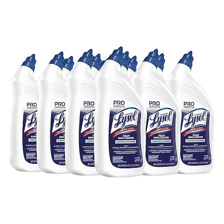 Lysol Disinfectant Toilet Bowl Cleaner, 32oz Bottle, PK12 74278CT