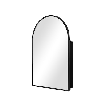 Homeroots 24" Black Arch Metal Framed Mirror Set 565343
