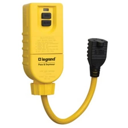Legrand 1594CS1M GFCI Outlet, 125 V, 15 A, NEMA: NEMA 5-15P/R, Yellow 1597CS1M