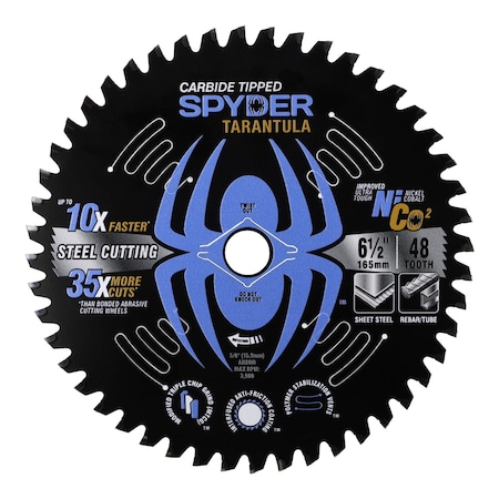 Spyder 6-1/2in 48T Metal Cutting Blade, Ring Pack 13500