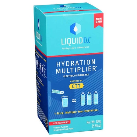 Liquid I.V. Hydration Multiplier Strawberry Electrolyte Drink Mix, 5.65 Ounce LVM1005