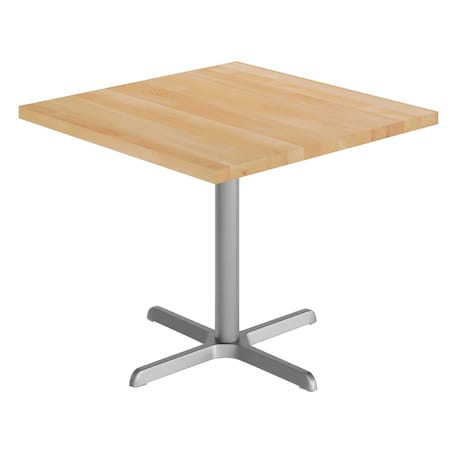 Flash Furniture Bennett 36 in Square Solid Wood Indoor Tabletop in Natural with 30 in x 30 in Dining Height GSF-SQ36-NAT-T3030S-GG