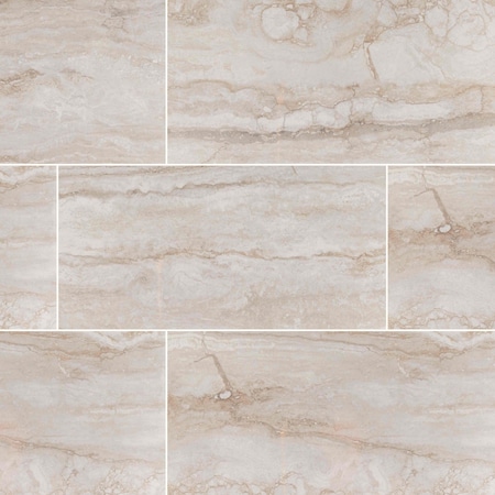 Ackland Beraldi Travara 12 in. x 24 in. Polished Porcelain Stone Look Floor and Wall Tile, 8PK AKNPTBERTRAV12X24P-CA