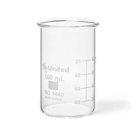 United Scientific Beakers, Berzelius, Tall Form, No, PK 12, 100 mL / 12 PK BG1040-100