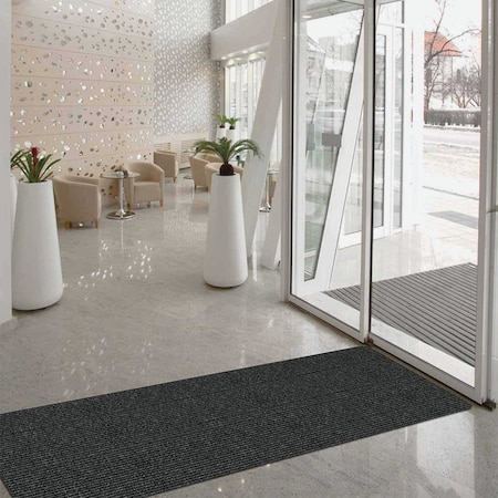 Multy Home Concord 4 Ft. x 6 Ft. Charcoal Carpet Utility Floor Mat Indoor/Outdoor MT1000165