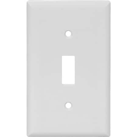 Eaton Wiring Devices Wallplate, 412 in L, 234 in W, 1 Gang, Nylon, White, HighGloss 5134W