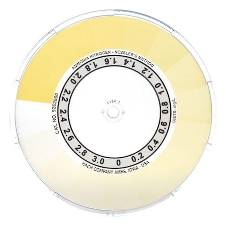 Hach Ammonia Nitrogen Color Disc, 1/4 in H 9262600