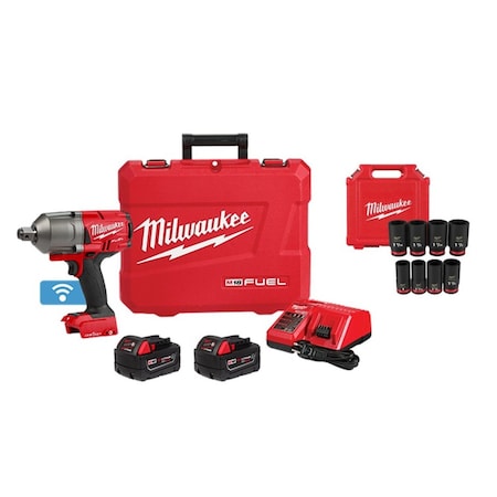 Milwaukee Tool M18 FUEL 3/4" HTIW w/OK + SAE Socket Set 2864-22R, 49-66-7018