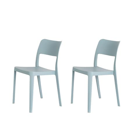 Lagoon La Vie Resin Stackable Armless Chair, 2PK 7201B9-SATOS