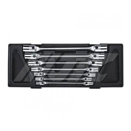Jtc Auto Tools Double Flexible Socket Wrench Set, 6x7mm to 18x19mm, 7pcs K6072