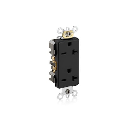 Leviton PlugsandReceptacles, 20A, 250VAC, Blk, Nylon 16462-E