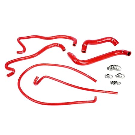 Hps Performance High Temp Reinforced Silicone Radiator Coolant Hose Kit, Red,  57-1861-RED