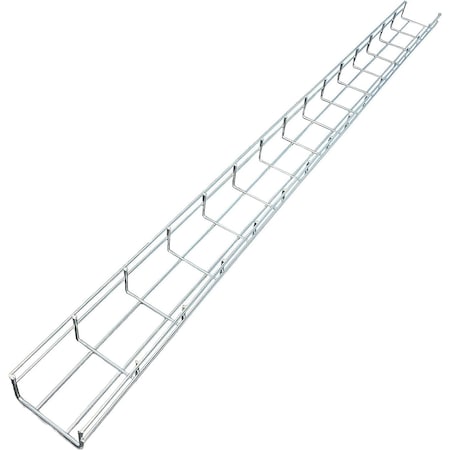 Kable Kontrol Stainless Steel Wire Mesh Cable Tray - 4 in W x 2 in D x 10 ft L, 50PK KK-4X2X10-304SS-50