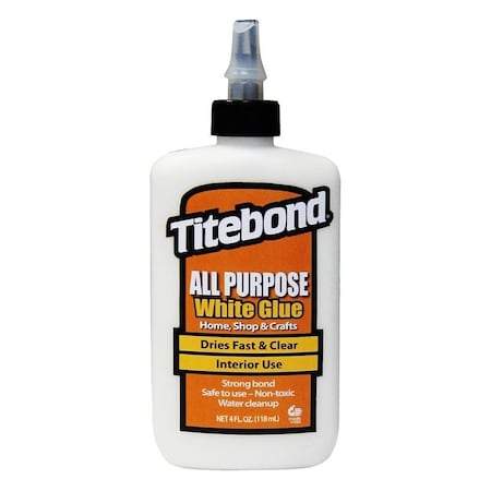 Titebond All Purpose Glue, White, 4 oz Bottle 5032