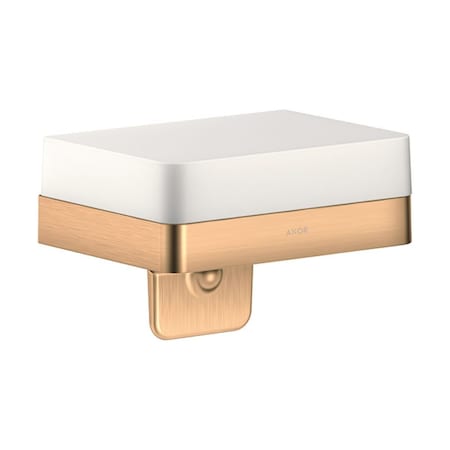 Axor Universal SoftSquare Soap Dispenser with Shelf in Brushed Bronze 42819140