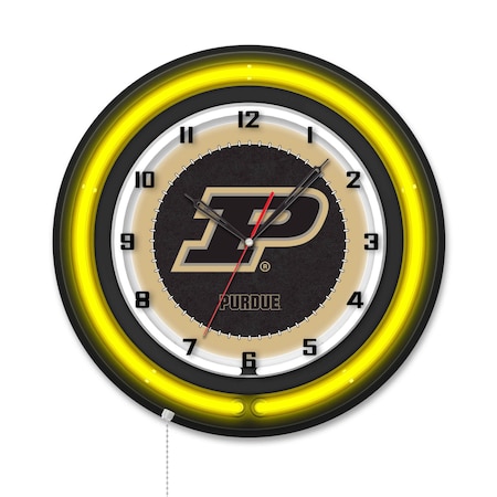 Holland Bar Stool Purdue  19 Double Neon Wall Clock Clk19BK