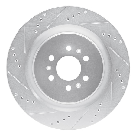 Dynamic Friction Co DFC Brake Rotor - Drilled and Slotted - Silver 631-46016L