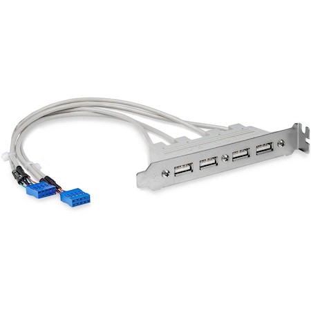 Startech.Com 4 Port USB A Female Slot Plate Adapter USBPLATE4