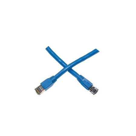 Cable Wholesale Cat8 Blue S/FTP Ethernet Patch Cable, Molded Boot, 40Gbps - 2000MHz, 4-Pair 24AWG Copper, RJ45 13X8-56107