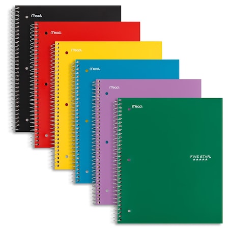 Five Star 9 in. W X 11 in. L Spiral Assorted Notebook 05200