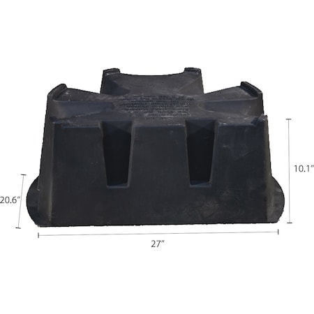 Rts Home Accents Black 10.1'' H. x 27'' L. x 20.6'' D. Recycled Polyethylene Rain Barrel Stand 5510-00200A-80-00