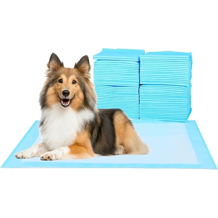 Scratchme Super-Absorbent Waterproof Dog and Puppy Pet Training Pad, Housebreaking Pet Pad, Blue 23.6inx23.6i PTPUPYPAD100M