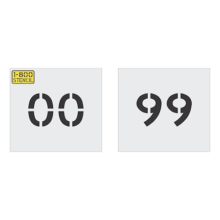 Rae StencilSet, NumberSet, LDPE, 100pcs 5382-004