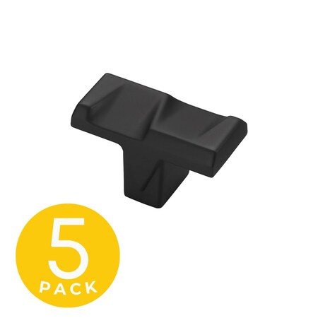 Sapphire Geiger Series 1 in. Modern Black Cabinet Hardware Knob, 5PK SP-3771-K-BK-5