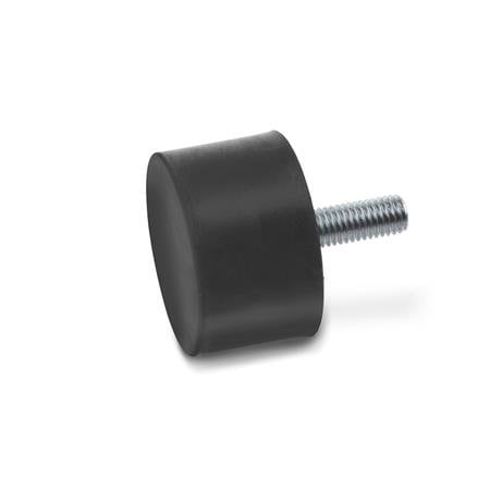 J.W. Winco Vibration-Isolating Mount, 20 mm H 352-30-20-M8-S-55