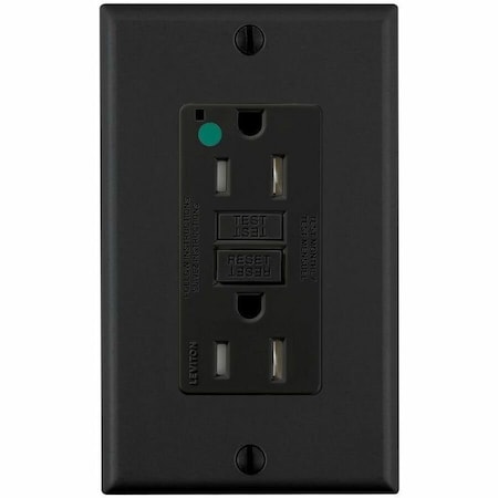 Leviton Self-Test GFCI Receptacle, Hospital Grade, 15 Amp, 125 Volt, 5-15R NEMA GFTR1-HGE