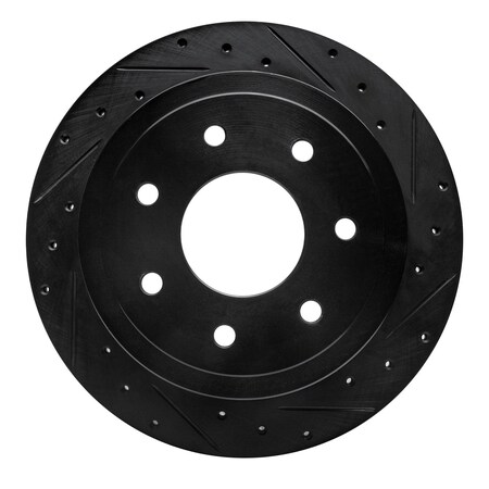 Dynamic Friction Co DFC Brake Rotor - Drilled and Slotted - Black 633-54189R