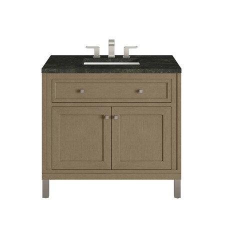 James Martin Vanities Chicago 36" Single Vanity, Walnut Whisper, w/ 3 CM Phantome Eclos Top 503-V36-WLW-3PHT