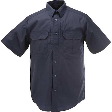 5.11 Military Shirt, 35% Cotton, 65% Polyester, Button, Hook-and-Loop, 6 Pocket(s), Navy, 5XL 71175TABR-724-5XL