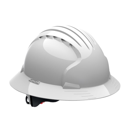 Jsp Full Brim Hard Hat with HDPE Shell, 6-Point Polyester Suspension and Wheel Ratchet Adjustment 280-EV6161-10