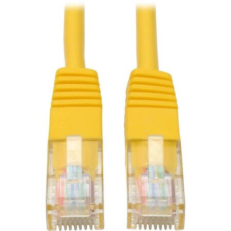 Tripp Lite Cat5e Cable, Molded, RJ45 M/M, Yellow, 15ft N002-015-YW