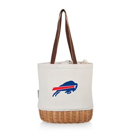 Picnic Time Family Of Brands Buffalo Bills - Pico Willow and Canvas Lunch Basket, (Natural Canvas) 200-00-187-044-2