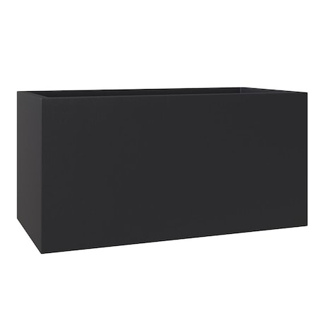 Leisuremod Basalt Tall Square Fiberstone & MgO Clay Planter, Weather-Resistant, Fully Assembled BP9BL