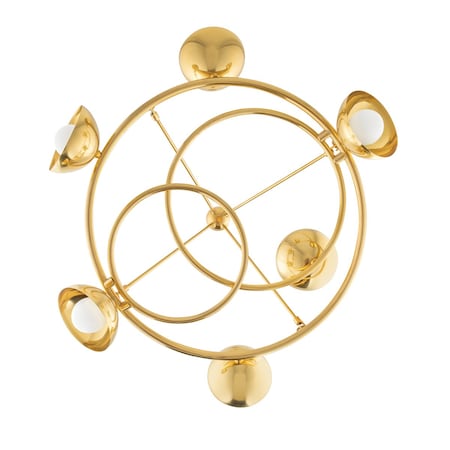 Corbett Lighting Oraibi 6 Light Chandelier 34 In. Vintage Brass 403-06-VB