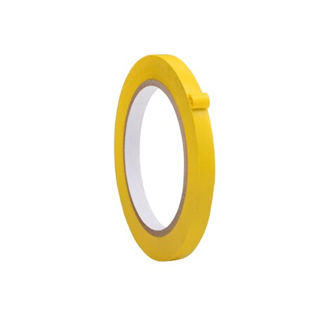 Wod Tape Floor Marking Tape, PVC, Yellow, 3/8 inch (9mm) W., 6 mil Thickness, 128 PK WOD VTC366-00375-128-36-YEL