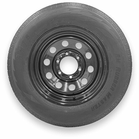 Rubbermaster - Steel Master ST205/75R15 6 Ply 6 On 5.5 Bolt, Black Wheel Assemblies 599550BLK