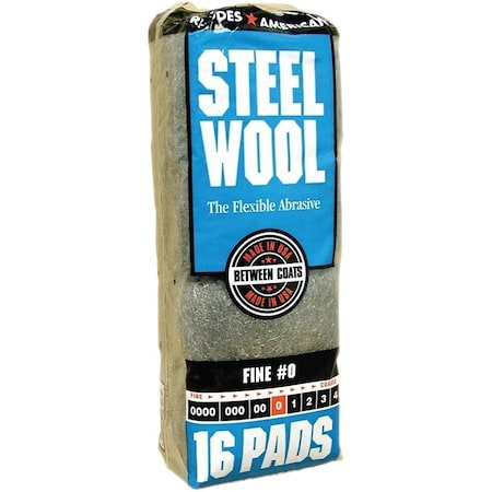 Homax Steel Wool, No 0 Grit, Fine, Gray 106603-06