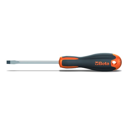 Beta 1201E Evox Slotted Screwdriver, Chrome-plated, 3mm (1/8") Black Tip, OAL 196mm (7.72") 1201E 3X100