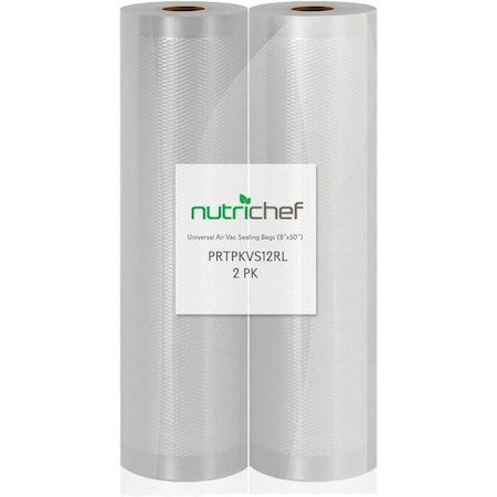 Nutrichef Universal 8-Inch Vacuum Sealer Bags (100 Feet) PRTPKVS12RL