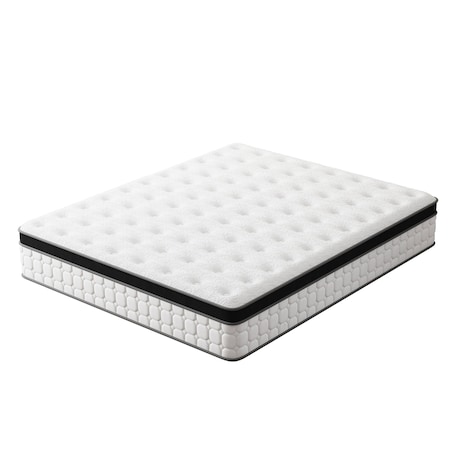 Homeroots 12" Hybrid Pocket Coil Gel Memory Foam Twin Mattress 683388