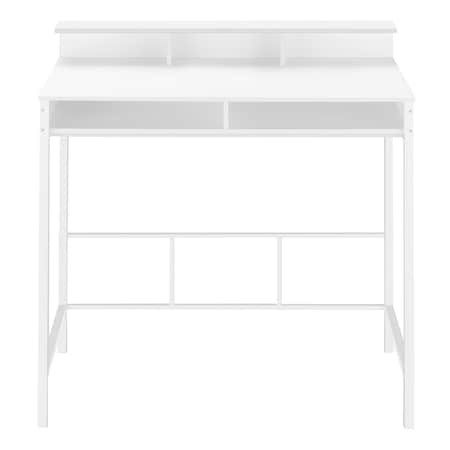 Homeroots 47" White Wood and Metal Computer Desk 490000