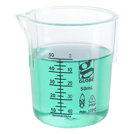 Zoro Select Beaker, Plastic, Colorless, PK12 3652-50