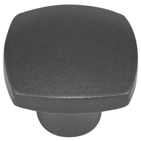 Laurey 1 1/2" Square Knob, Aventura, Matte Grey 74432