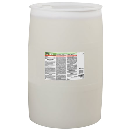 Zep Neutral Disinfectant Cleaner, 55 gal. Drum, Pleasant, Yellow 752086