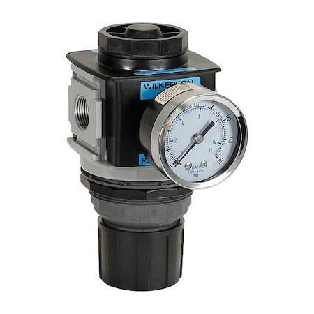 Wilkerson Regulator, Aluminum, 5 7/8" H, 2 7/8" W R28-04-F0G0B