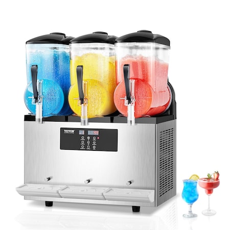 Vevor 12Lx3 Tank Commercial Slushy Machine Margarita Smoothie Frozen Drink Maker XN360B